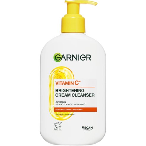 Garnier Skinactive Vitamin C Brightening Cleanser Cream Крем за почистване на лице с витамин C за блясък и ежедневна употреба 250ml