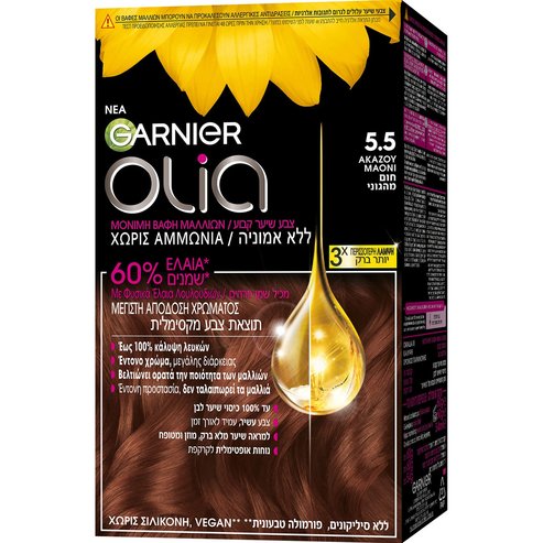 Garnier Olia Permanent Hair Color 1 брой - 5,5 акация махагон