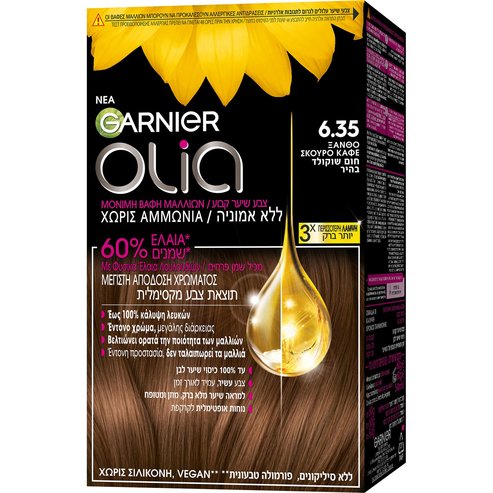 Garnier Olia Permanent Hair Color 1 брой - 6,35 Русо Тъмнокафяво