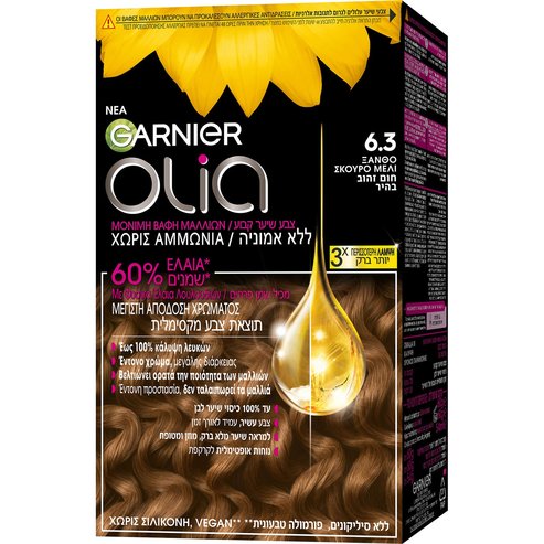 Garnier Olia Permanent Hair Color 1 брой - 6.3 Руса тъмна мед