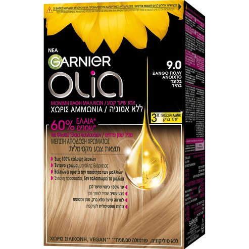 Garnier Olia Permanent Hair Color 1 брой - 9.0 Много светло русо