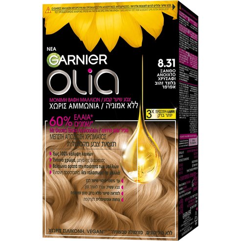 Garnier Olia Permanent Hair Color 1 брой - 8.31 Светло златисто русо