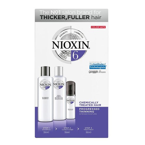 Nioxin Kit System 6 Shampoo 300ml, Conditioner 300ml & Treatment 100ml 1 пакет