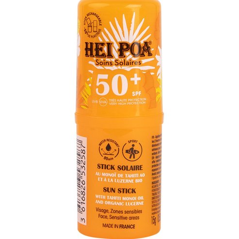 Hei Poa Soins Solaires Sun Stick Spf50+ 15g