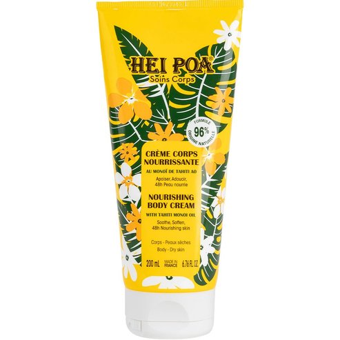 Hei Poa Nourishing Body Cream Monoi Подхранващ, хидратиращ крем за тяло с масло Monoi, идеален за суха кожа 200ml