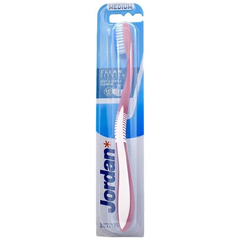 Jordan Clean Between Deep & Gentle Toothbrush Medium 0.01mm 1 бр - Розово