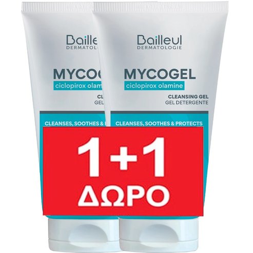 Bailleul Dermatologie Promo Mycogel Ciclopirox Olamine Cleansing Gel 300ml (2 x 150ml)