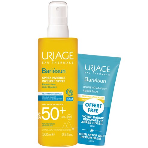 Uriage PROMO PACK Bariesun Invisible Spray Spf50+, 200ml & Подарък Bariesun After Sun Repair Balm 50ml