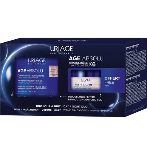 Uriage Promo Age Absolu Redensifying Rosy Cream 50ml & Подарък Redensifying Sleeping Mask 15ml