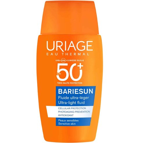 Uriage Bariesun Ultra-Matte Spf50+ Aqua Fluid Слънцезащитен флуид за лице с много висока защита, лека течна текстура, подходящ за чувствителна кожа 50ml