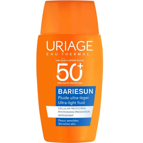 Uriage Bariesun Ultra-Light Spf50+ Fluid Антифенционен крем с много висока защита за лице с течна текстура, подходящ за чувствителни кожи 30ml