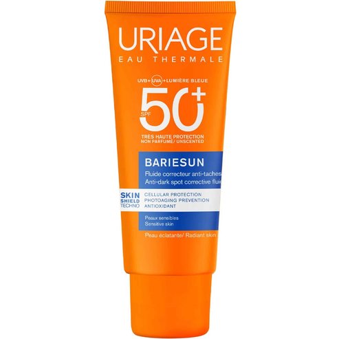 Uriage Bariesun Anti-Dark Spot Spf50+ Коригираща флуидна слънцезащита за лице и шия с много висока защита срещу кафяви петна 40 мл