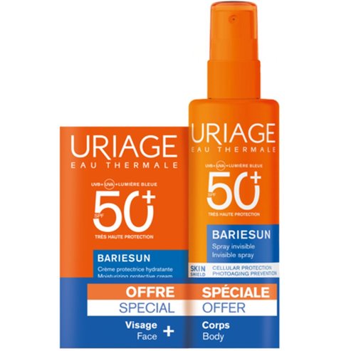Uriage Promo Bariesun Invisible Scented Spf50+ Dry Touch Spray 200ml & Подарък Moisturizing Spf50+ Protective Cream 50ml