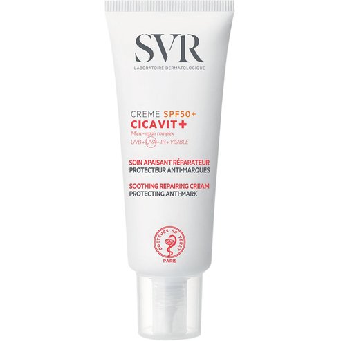 SVR Cicavit+ Soothing Protecting SPF50+ Anti-Mark Cream Регенериращ и слънцезащитен крем с много висока защита, невидима текстура и без аромат 40ml