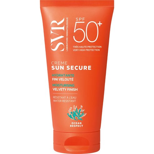SVR Sun Secure Spf50+ Biodegradable Moisturising Velvety Finish Cream Кадифен слънцезащитен крем за лице с много висока защита за дълбока хидратация и защита 50ml