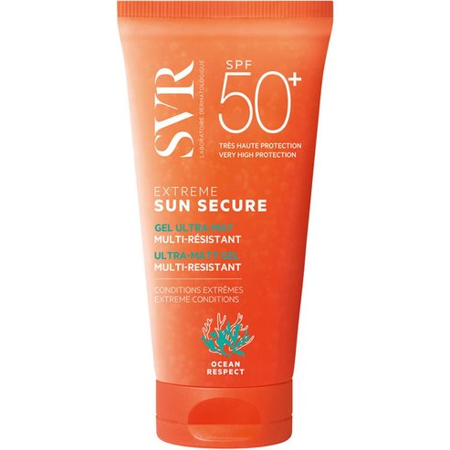 SVR Sun Secure Spf50+ Extreme Ultra Mat Gel Слънцезащитен крем за лице с много висока защита във формата на немазен гел, устойчив на вода и пот 50ml