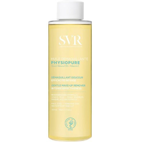 SVR Physiopure Gentle Make-Up Remover Oil Нежно почистващо и демакииращо масло за лице с витамин Е и бадемово масло 150ml