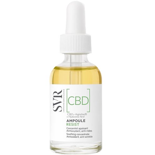 SVR [CBD] Ampoule Resist Soothing Concentrate Serum Серум за лице против бръчки и успокояващ с чист канабидиол, аргинин и хиалуронова киселина 30ml