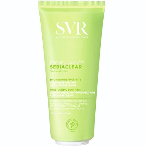 SVR Sebiaclear Anti-Dryness & Imperfections Moisturising Soothing Cleansing Cream Крем за почистване на лице и тяло без сапун, идеален за кожа, склонна към акне 200ml