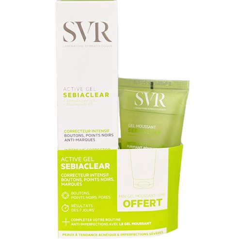 SVR Promo Sebiaclear Intensive Corrector Active Gel 40ml & Подарък Anti-Imperfections Gel Moussant Cleanser 55ml