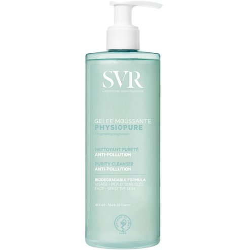 SVR Physiopure Anti-Pollution Foaming Gel Почистващ гел за лице с оксигениращ магнезий, подходящ за всички типове кожа 400ml