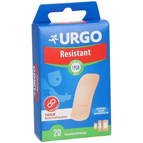 Urgo Resistant Pads Антисептични самозалепващи превръзки, много устойчиви при всякакви обстоятелства 20 броя