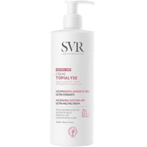 SVR Topialyse 48h Nourishing Shoothing Cream Дълготраен облекчаващ и подхранващ крем за атопична, суха и чувствителна кожа с помпа 400ml