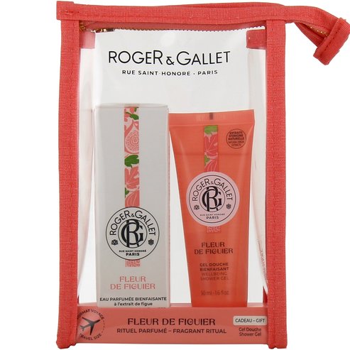 Roger & Gallet PROMO PACK Fleur de Figuier Water Perfume 30ml & Подарък Wellbeing Shower Gel 50ml & Портмоне (Travel Size)