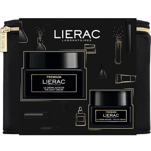 Lierac Promo Xmas Set Premium La Creme Soyeuse 50ml & The Eye Cream 20ml & торбичка