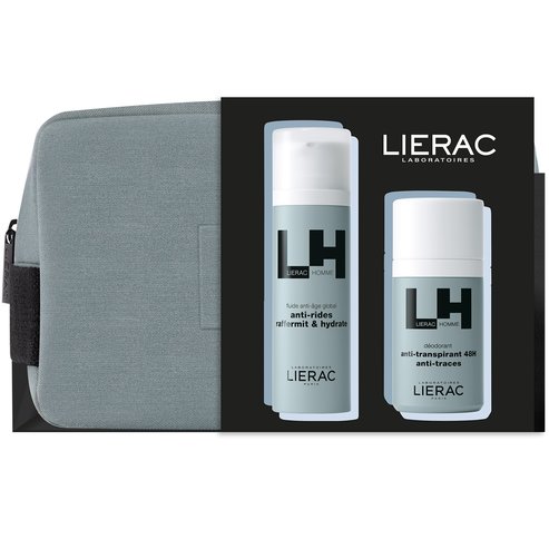 Lierac Promo Homme Anti-Rides Raffermit & Hydrate 50ml & Anti-Transpirant 48H Anti-Traces 50ml & Подарък торбичка 1 бр