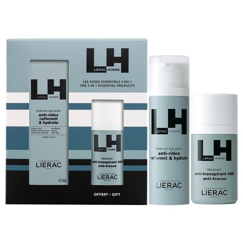 Lierac Promo Homme Global Anti-Aging Fluid 50ml & Подарък Deodorant Anti-Transpirant 48h Anti-Traces 50ml