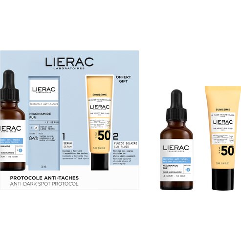 Lierac Promo Protocole Anti-Dark Spot Control Serum 30ml & Подарък Sunissime The Velvety Sun Fluid Spf50+, 30ml