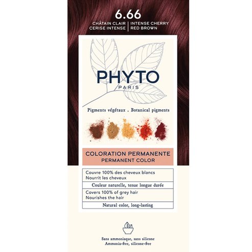 Phyto Permanent Hair Color Kit 1 бр - 6.66 Тъмно черешово светлокафяво
