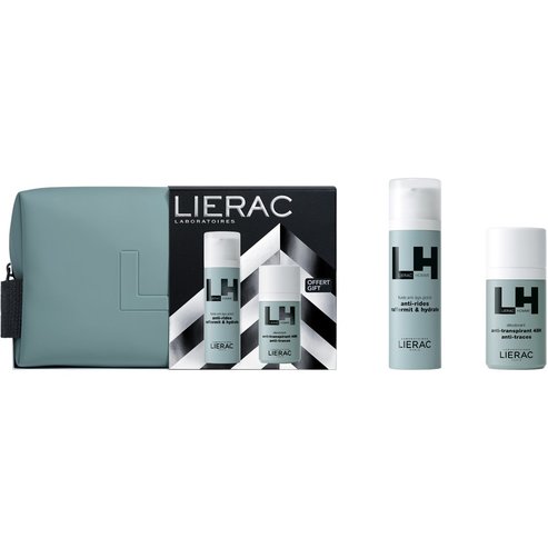 Lierac Promo Homme Anti-Rides Raffermit & Hydrate 50ml & Anti-Transpirant 48H Anti-Traces Deodorant 50ml & Δώρο Νεσεσέρ 1 Τεμάχιο