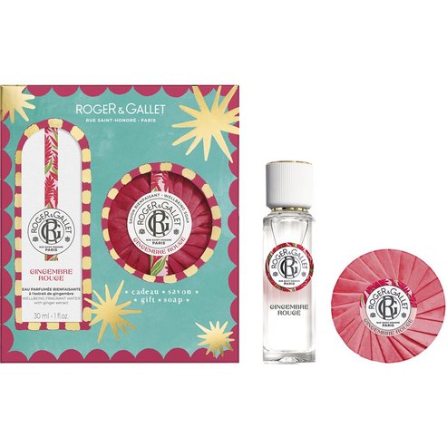 Roger & Gallet Promo Gingembre Rouge Wellbeing Fragrant Water 30ml & Подарък Perfumed Soap Bar 100g