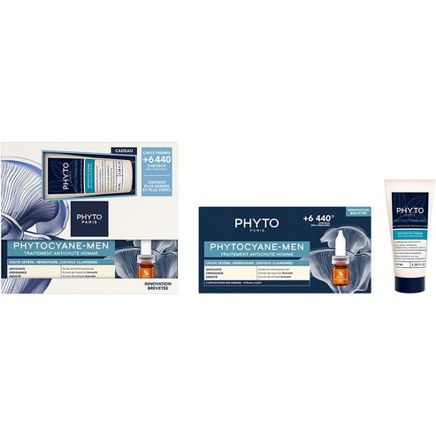 Phyto Promo Phytocyane Anti-Hair Loss Treatment for Men 12vialsx3,5ml & Подарък Men Anti-Hair Loss Shampoo 100ml