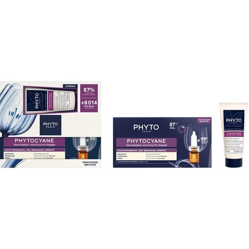 Phyto Promo Phytocyane Anti-Hair Loss Treatment for Women for Progressive Hair Loss 12ampx5ml & Подарък Women Anti-Hair Loss Shampoo 100ml