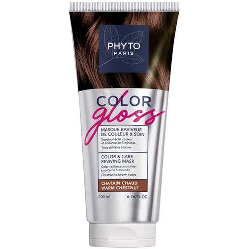 Phyto Color Gloss Care Reviving Mask Маска 2 в 1 за Подсилване на Цвета & Грижа & Ревитализиране Подходяща за Кестенява до Тъмнокестенява Коса 200ml - Warm Chestnut