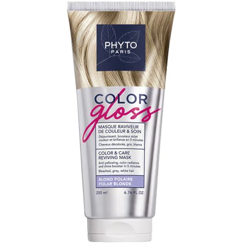 Phyto Color Gloss Care Reviving Mask Маска 2 в 1 за Подсилване на Цвета & Грижа & Освежаване на Цвета Подходяща за Изсветлена, Сива, Бяла Коса 200ml - Polar Blonde
