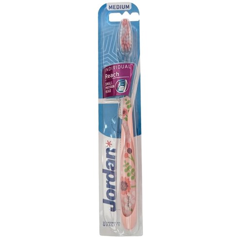 Jordan Individual Reach Medium Toothbrush 1 Брой, Код 310040 - Розов