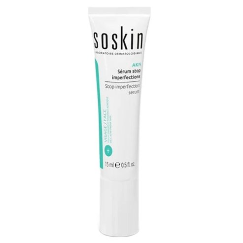 Soskin AKN Stop Imperfection Serum Серум Против Несъвършенства по Лицето, който Предотвратява Трайните Следи при Мазна Кожа, Склонна към Акне 15ml