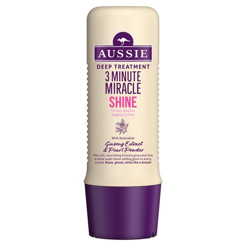 Aussie 3 Minute Miracle Shine Дълбока терапия 3\' за изтощена суха коса, 250 ml