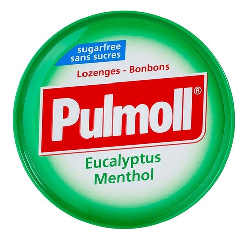 Pulmoll Sugar Free Candies with Eucalyptus & Menthol Бонбони с евкалипт и ментол 45gr
