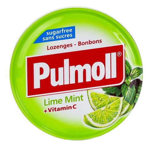 Pulmoll Candies with Lime Mint & Vitamin C Бонбони с гликолемон, мента и витамин С 45gr