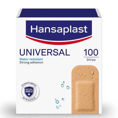 Hansaplast Universal Water Resistant & Strong Adhesion 30mm x 72mm, 100 броя