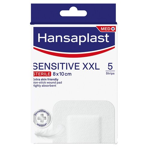 Hansaplast Sensitive XXL Sterile 8x10cm, 5 бр