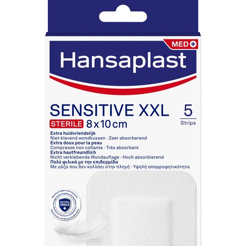 Hansaplast Sensitive XXL Sterile 8x10cm, 5 бр