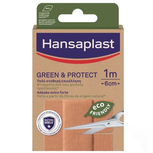 Hansaplast Green & Protect Eco Friendly Plaster 10cm x 6cm, 10 бр