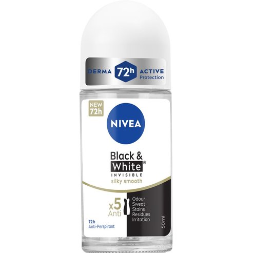 Nivea Black & White Invisible Silky Smooth Anti Perspirant Deodorant Roll-On 50ml