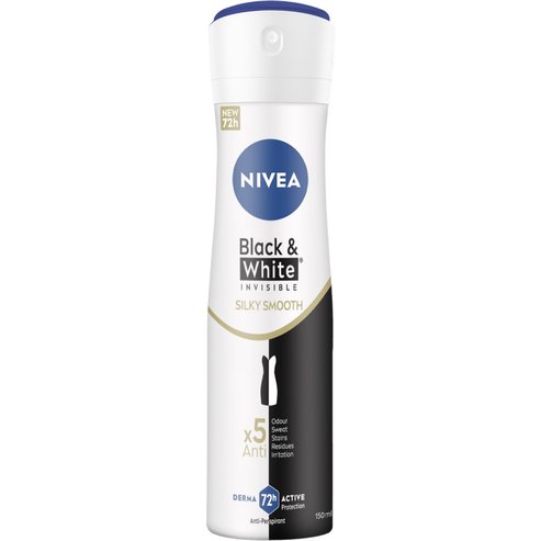 Nivea Black & White Invisible Silky Smooth Anti-Perspirant Deodorant Spray 150ml